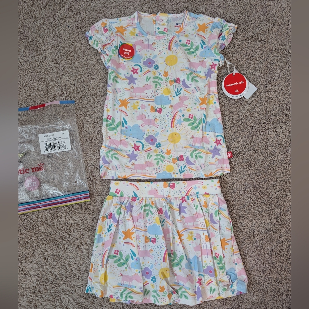 NWT Magnetic Me Sunny Day Vibes Top + Skort Set